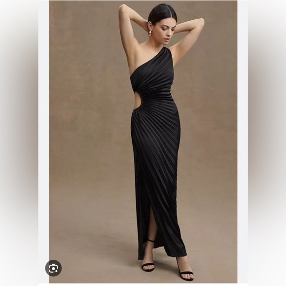 BHLND Delfi Collective Solie Pleated One-Shoulder
Cutout Sheath Gown - Picture 4 of 7